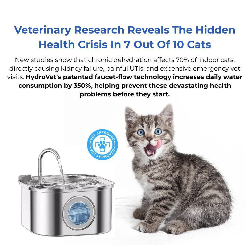AquaVet™ - Vet-Grade Whisper-Quiet Hydration Technology